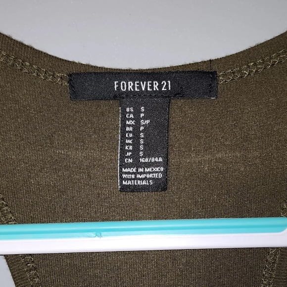 Olive Green Casual Forever 21 Dress Small - Picture 3 of 4